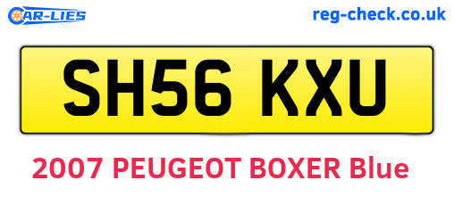 SH56KXU are the vehicle registration plates.