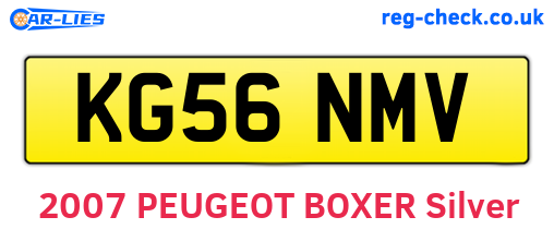 KG56NMV are the vehicle registration plates.