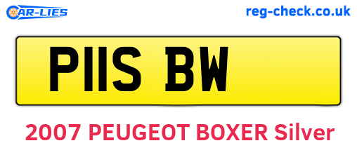 P11SBW are the vehicle registration plates.