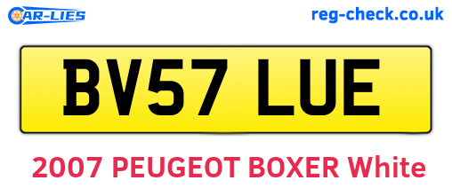 BV57LUE are the vehicle registration plates.