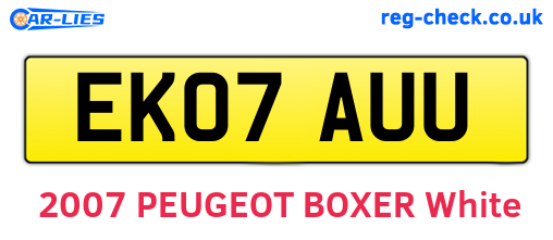 EK07AUU are the vehicle registration plates.