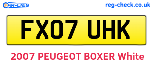 FX07UHK are the vehicle registration plates.