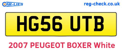 HG56UTB are the vehicle registration plates.