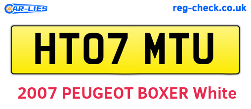 HT07MTU are the vehicle registration plates.