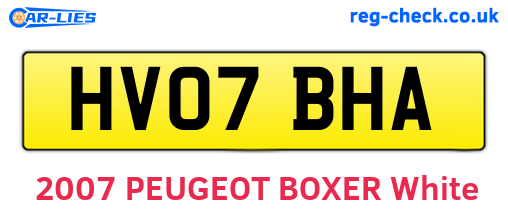 HV07BHA are the vehicle registration plates.