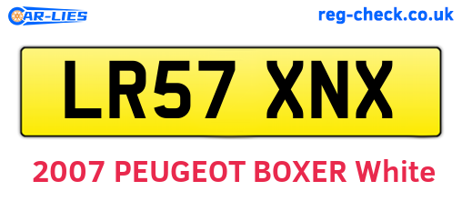 LR57XNX are the vehicle registration plates.