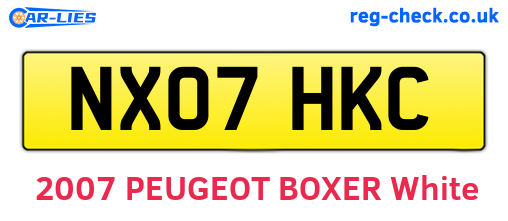 NX07HKC are the vehicle registration plates.