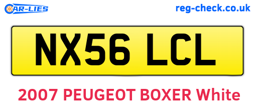 NX56LCL are the vehicle registration plates.