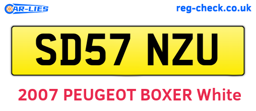 SD57NZU are the vehicle registration plates.