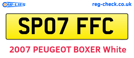 SP07FFC are the vehicle registration plates.