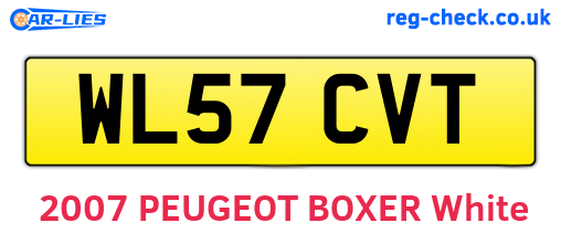 WL57CVT are the vehicle registration plates.