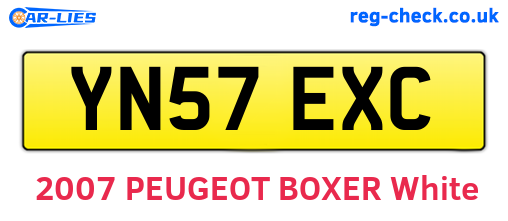 YN57EXC are the vehicle registration plates.