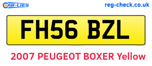 FH56BZL are the vehicle registration plates.