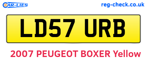 LD57URB are the vehicle registration plates.