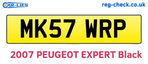 MK57WRP are the vehicle registration plates.