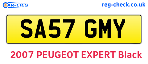 SA57GMY are the vehicle registration plates.