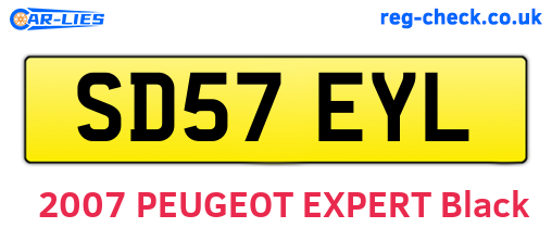SD57EYL are the vehicle registration plates.