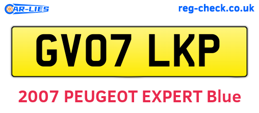 GV07LKP are the vehicle registration plates.