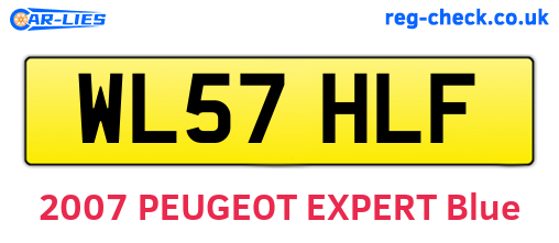 WL57HLF are the vehicle registration plates.