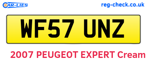 WF57UNZ are the vehicle registration plates.