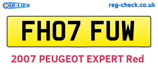 FH07FUW are the vehicle registration plates.