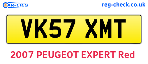VK57XMT are the vehicle registration plates.