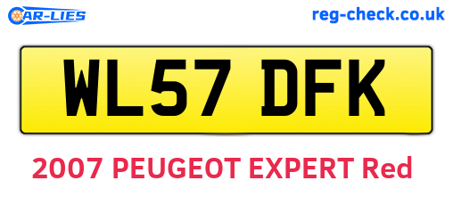 WL57DFK are the vehicle registration plates.