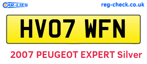 HV07WFN are the vehicle registration plates.