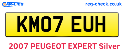 KM07EUH are the vehicle registration plates.