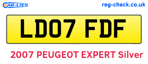 LD07FDF are the vehicle registration plates.