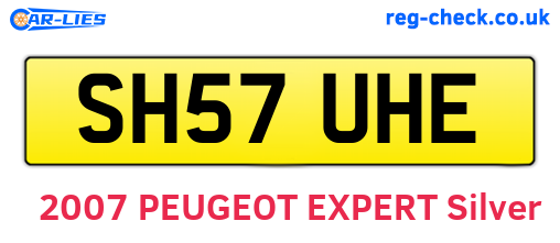SH57UHE are the vehicle registration plates.