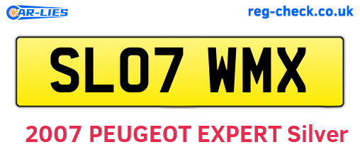 SL07WMX are the vehicle registration plates.