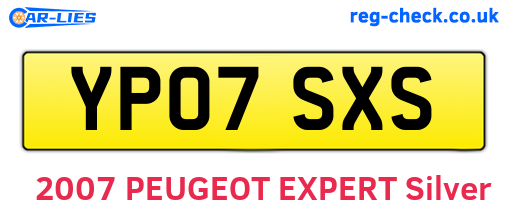 YP07SXS are the vehicle registration plates.