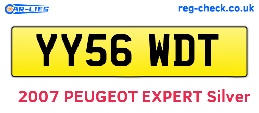 YY56WDT are the vehicle registration plates.