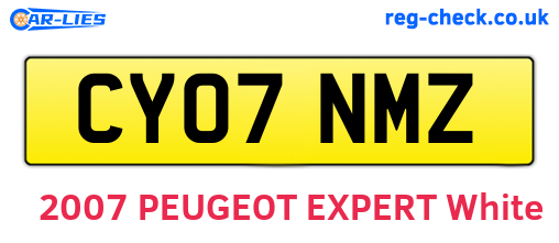 CY07NMZ are the vehicle registration plates.