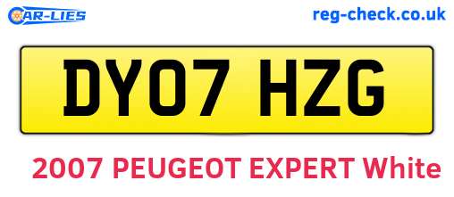 DY07HZG are the vehicle registration plates.