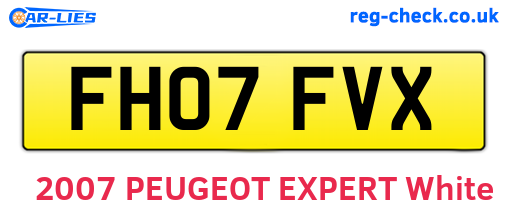 FH07FVX are the vehicle registration plates.