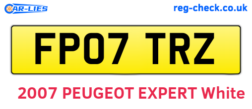 FP07TRZ are the vehicle registration plates.