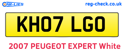 KH07LGO are the vehicle registration plates.