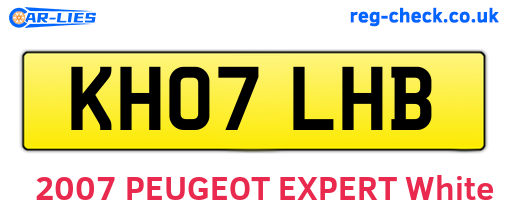 KH07LHB are the vehicle registration plates.