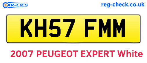 KH57FMM are the vehicle registration plates.