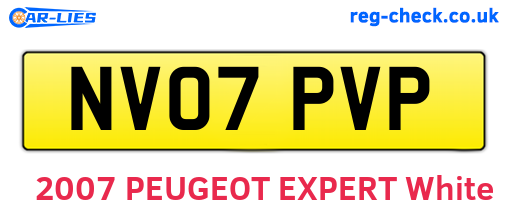 NV07PVP are the vehicle registration plates.