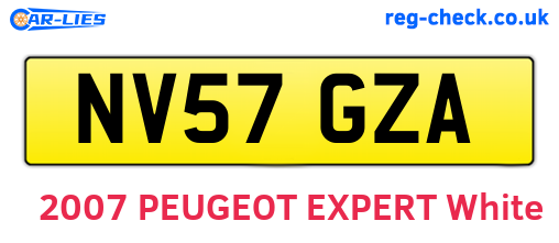 NV57GZA are the vehicle registration plates.