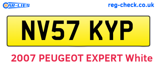 NV57KYP are the vehicle registration plates.