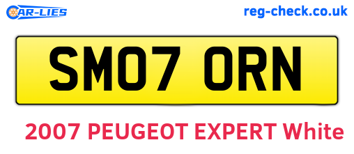 SM07ORN are the vehicle registration plates.