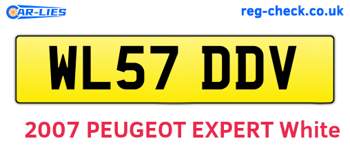 WL57DDV are the vehicle registration plates.