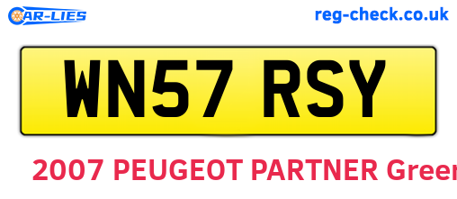WN57RSY are the vehicle registration plates.
