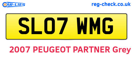 SL07WMG are the vehicle registration plates.