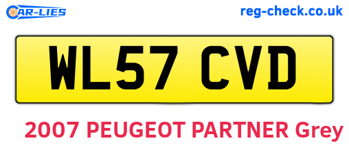 WL57CVD are the vehicle registration plates.