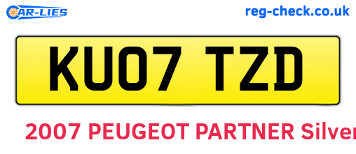 KU07TZD are the vehicle registration plates.